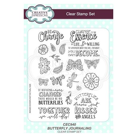 Set Sellos acrílicos Butterfly Journaling Set Sellos acrílicos Butterfly Journaling