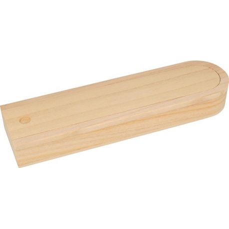 Estuche de madera con tapa deslizante