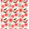 Tejido de puntos Interlock Flores Rojas
