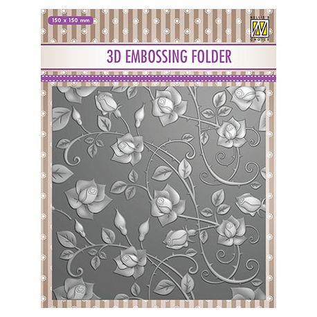 3D Embossing Folder Rose 3D Embossing Folder Rose