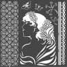 Stencil Lady Side - positivo