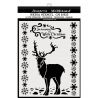 Stencil White Christmas Dear
