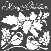 Stencil Merry Christmas - positivo