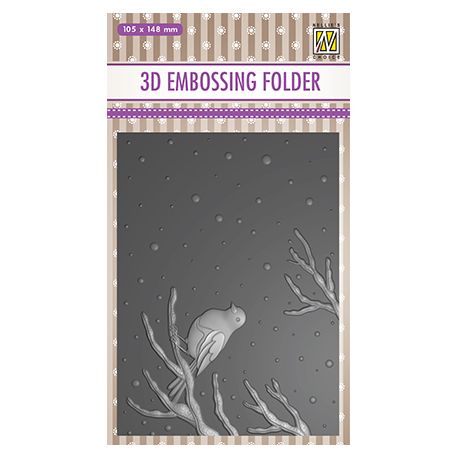 3D Embossing Folder - Pajaro y rama