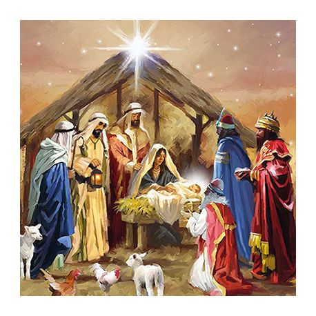 Servilleta Nativity Collage
