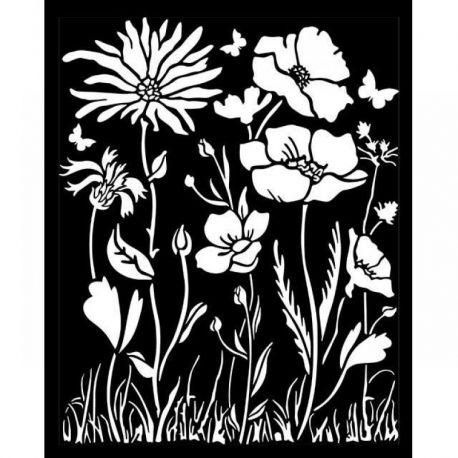 Stencil Atelier Poppy and Flowers Stencil Atelier Poppy and Flowers