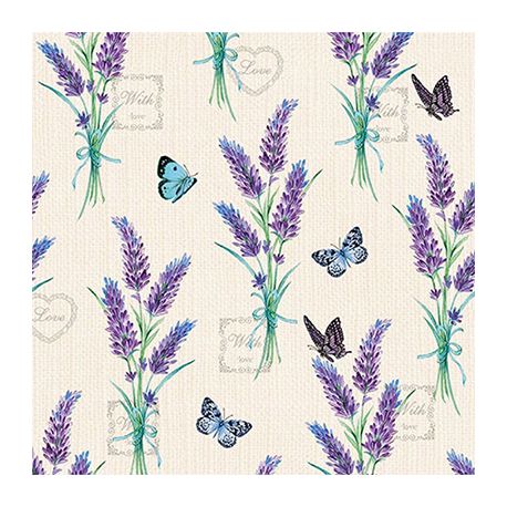 Servilleta Lavander with Love cream