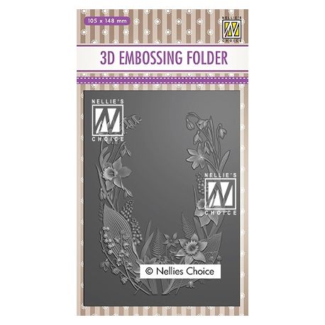 3D Embossing Folders Flower frame