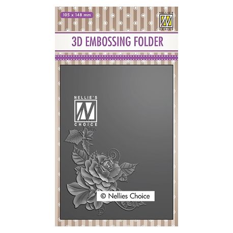 3D Embossing Folders Rose Corner 2