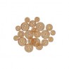 GLITTER BUTTONS - Orange Glow Transparent