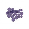 GLITTER BUTTONS - Grape Glitter Transparent