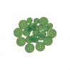 GLITTER BUTTONS - Lime Light Transparent