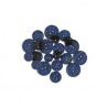 GLITTER BUTTONS - Blinking Blue Transparent