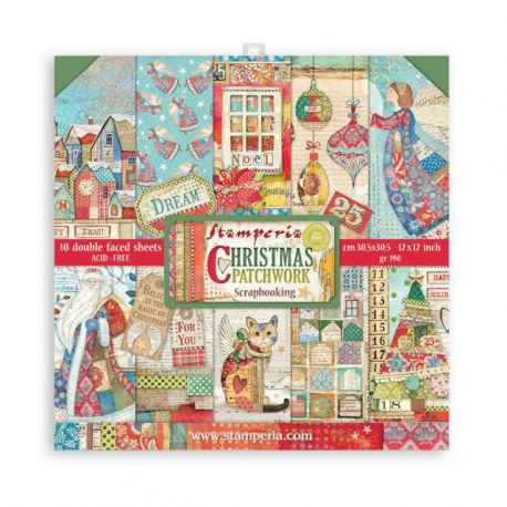 Christmas Patchwork Paper Pack 30x30