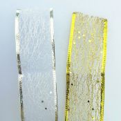Cintas de encaje metalicas oro y plata detalle