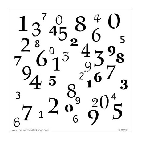 Template 6x6 - Numerals
