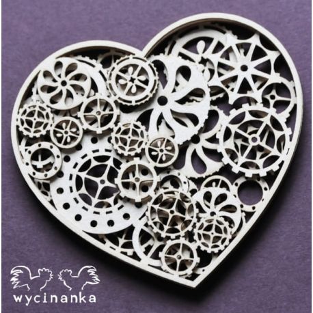 Laser Cut - Steampunk Corazón Laser Cut - Steampunk Corazón