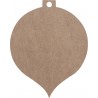 Placa MDF bola de navidad grande