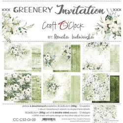Greenery Invitation 30x30 Paper Set