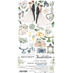 Greenery Invitation Wedding to cut Set