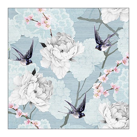 Servilleta Oriental Flower Blue