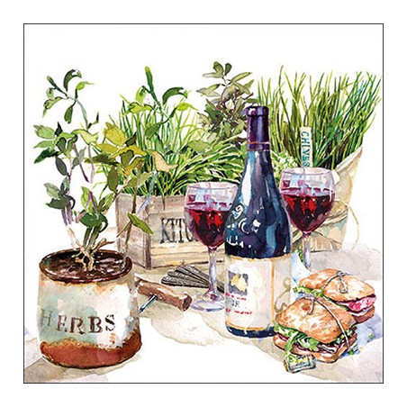 Servilleta Wine and Herbs