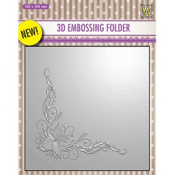 3D Embossing Folder - Poinsetia Corner