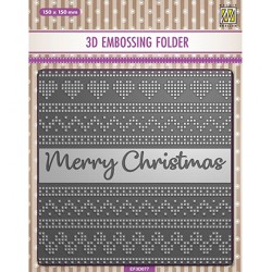 3D Embossing Folder - Merry Christmas