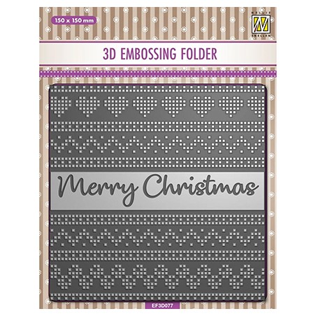 3D Embossing Folder - Merry Christmas