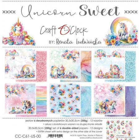 Unicorn Sweet Paper Set 30x30