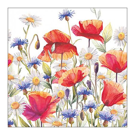 Servilleta Poppies and Cornflowers