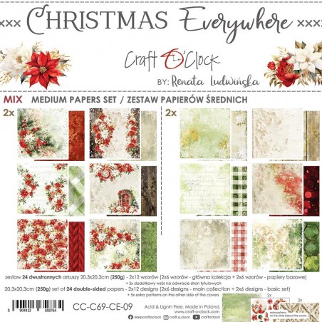 Christmas Everywhere Mix Paper Set 20x20