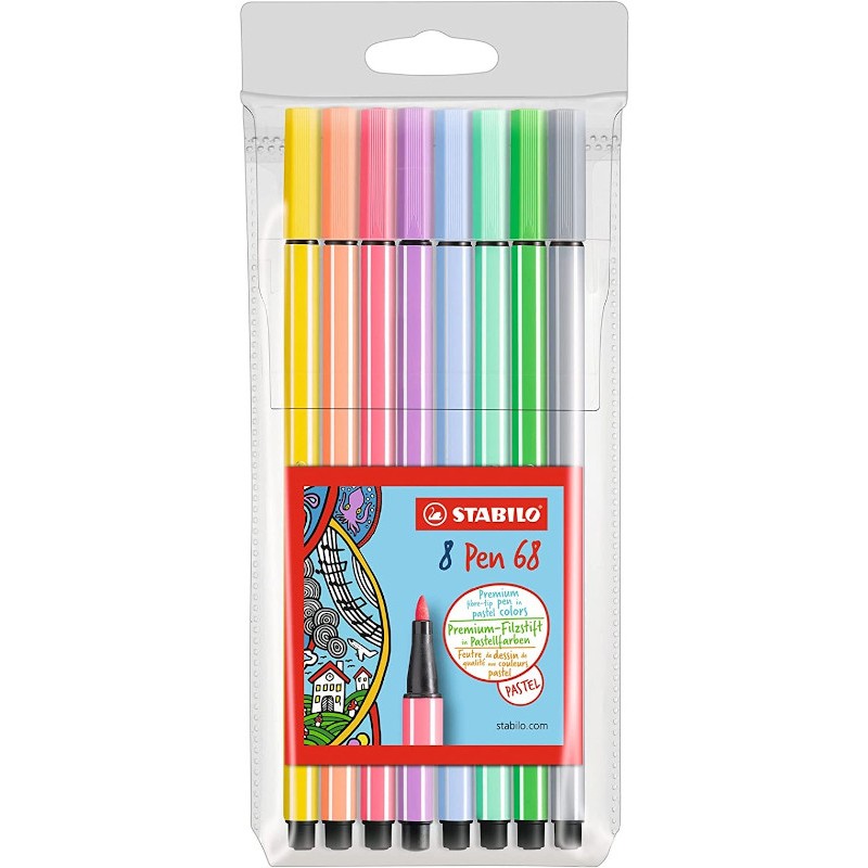 Estuche 8 rotuladores Stabilo Pen 68