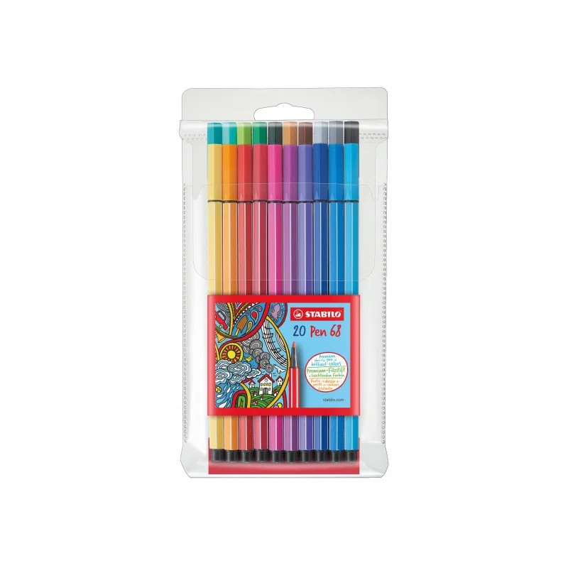 Caja 20 rotuladores Stabilo pen 68