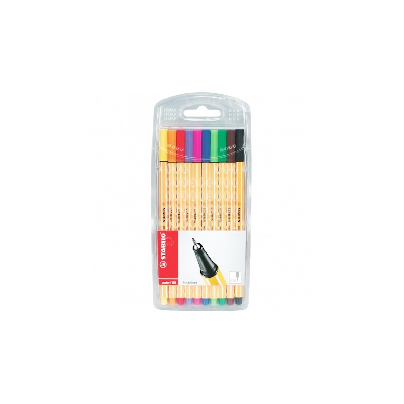 Estuche 10 Stabilo point 88