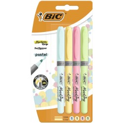 Set 4 subrayadores Bic Pastel