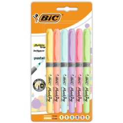 Set 6 subrayadores Bic Pastel