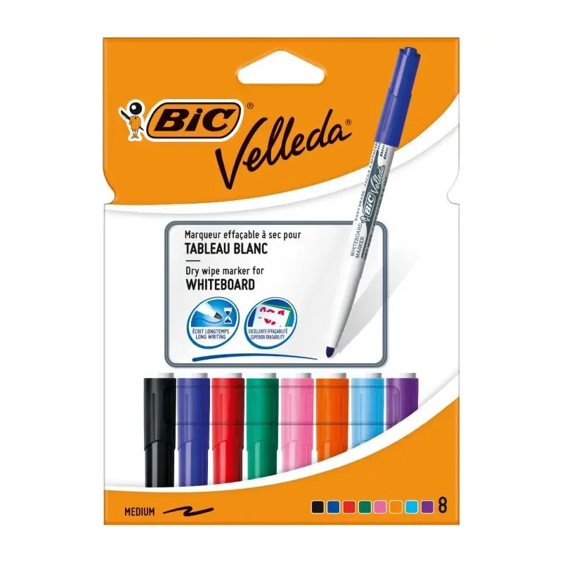 Set 8 Rotuladores Bic Velleda medium