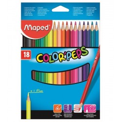 18 lápices de colores...