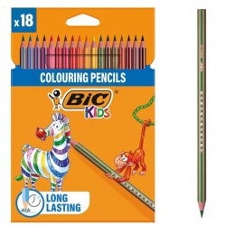 18 Lápices de colores Bic...