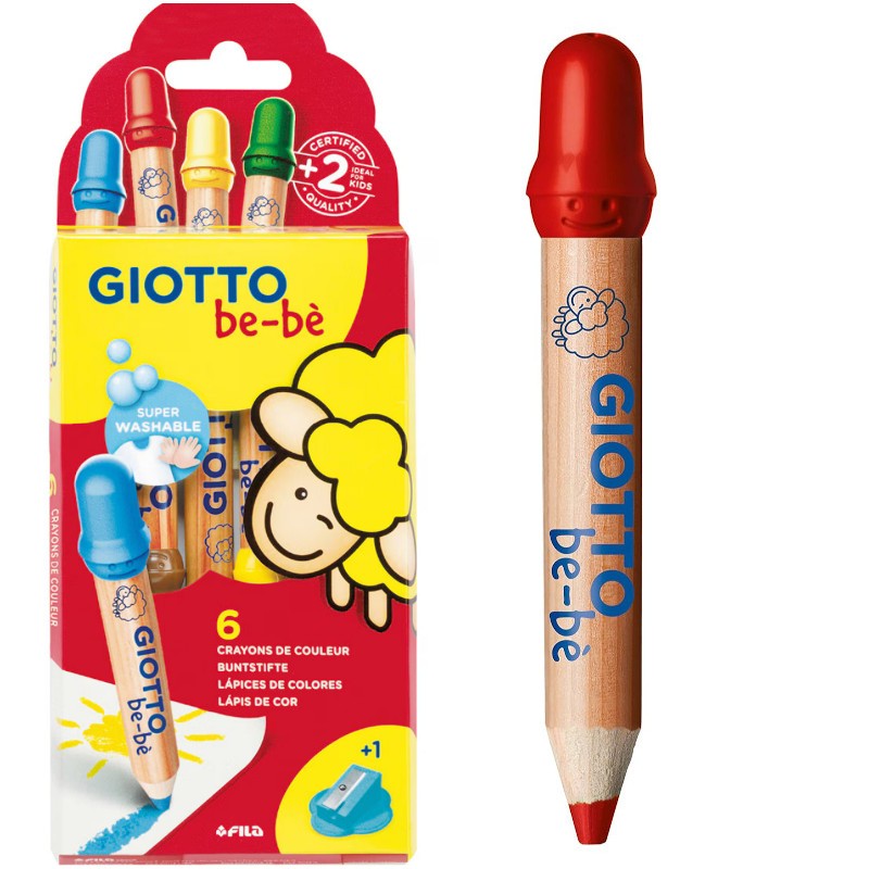 6 lápices de colores Giotto Be-bè