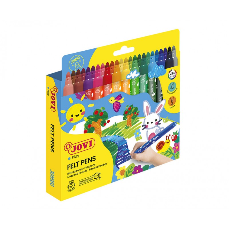 24 Rotuladores de colores Jovi Jumbo