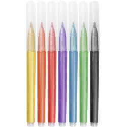8 Rotuladores de colores Glitter Jovi