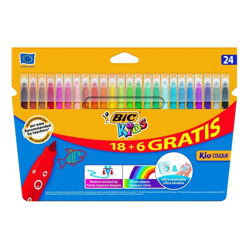 24 Rotuladores de colores Bic