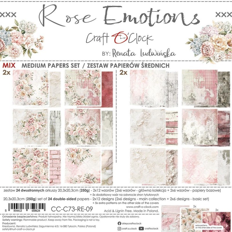 Rose Emotions Paper Set 20x20 Rose Emotions Paper Set 20x20