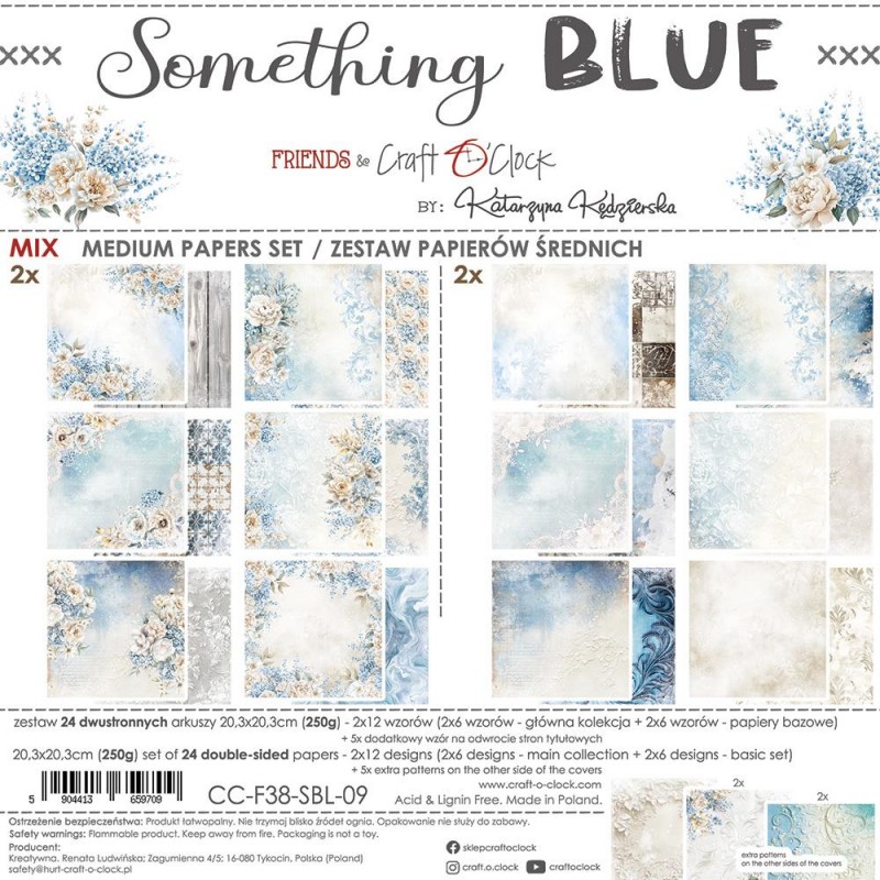 Something Blue Paper Set 20x20