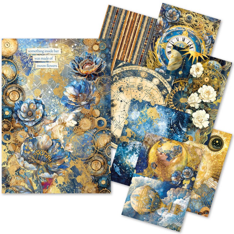 Set 9 Papel Arroz Celestial A5