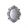 Colgantes barroco óvalo plata antigua