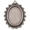 Colgantes victorianos óvalo plata antigua