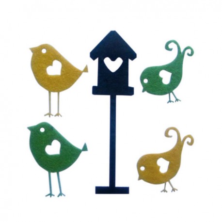 Motivos de fieltros Pajaros